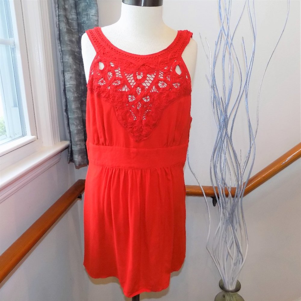 F21 Red Lace Top Size Medium